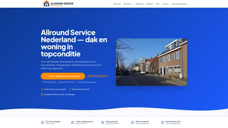 Website van Allround Service NL