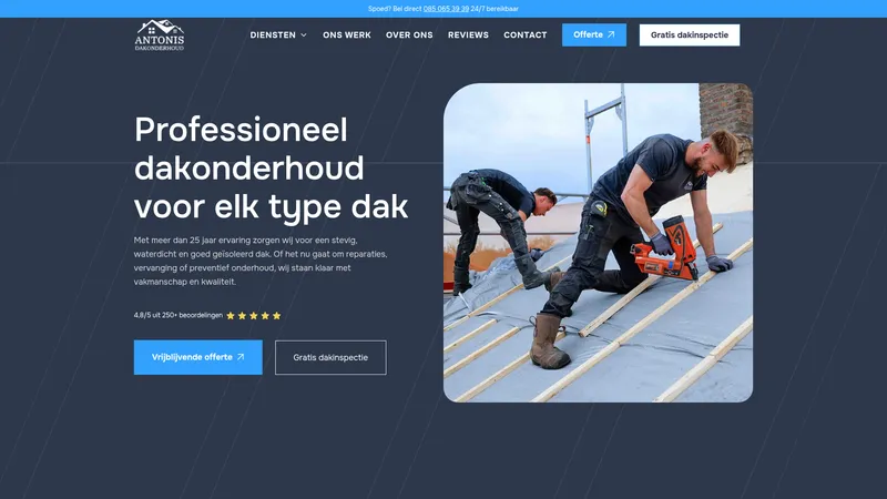 Website van Antonis Dakonderhoud