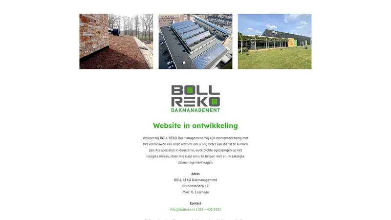 Website van BOLL REKO Dakmanagement BV