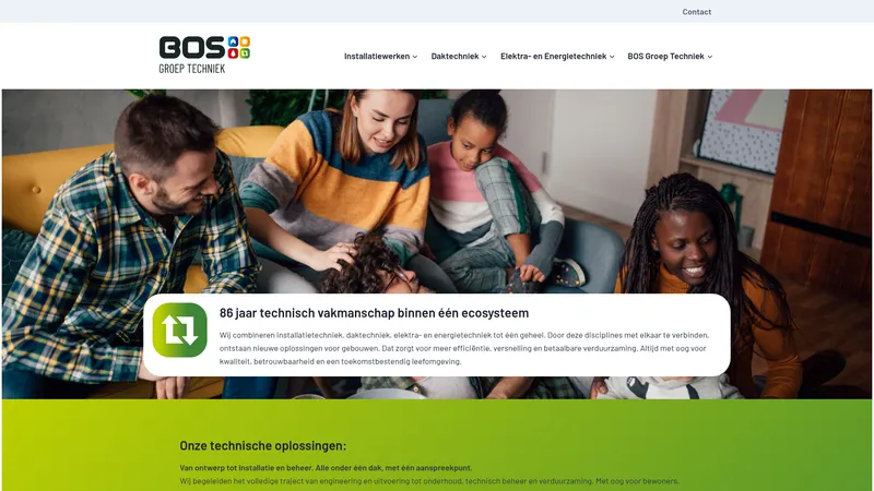 Website van Bos Daktechniek