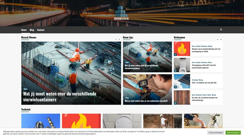 Website van Bouwmeester BV