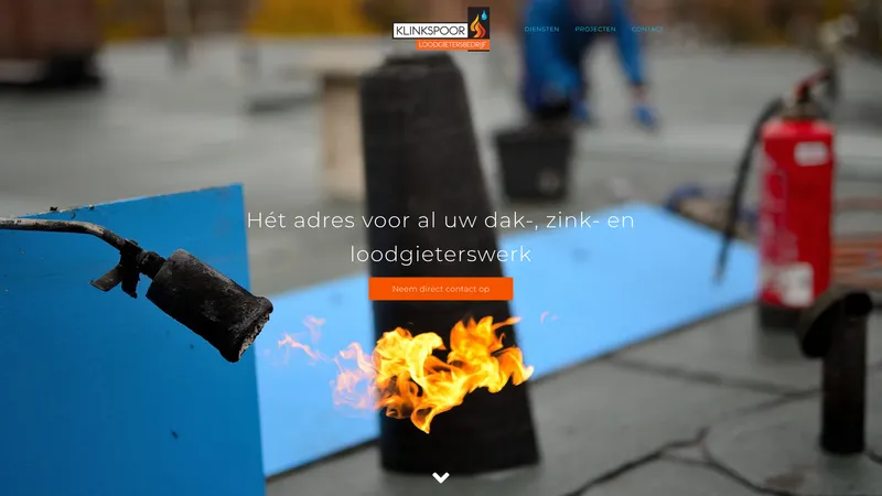 Website van Dak- en loodgietersbedrijf Klinkspoor
