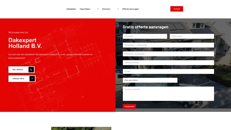 Website van Dak Expert Holland