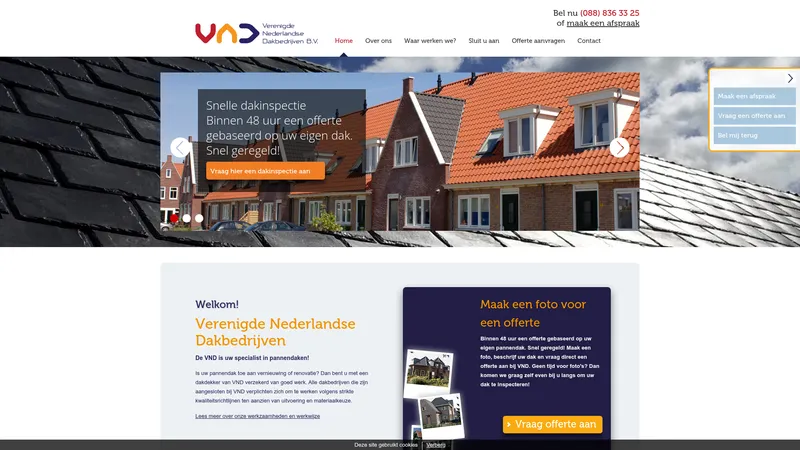 Website van Dakbedrijven B.V