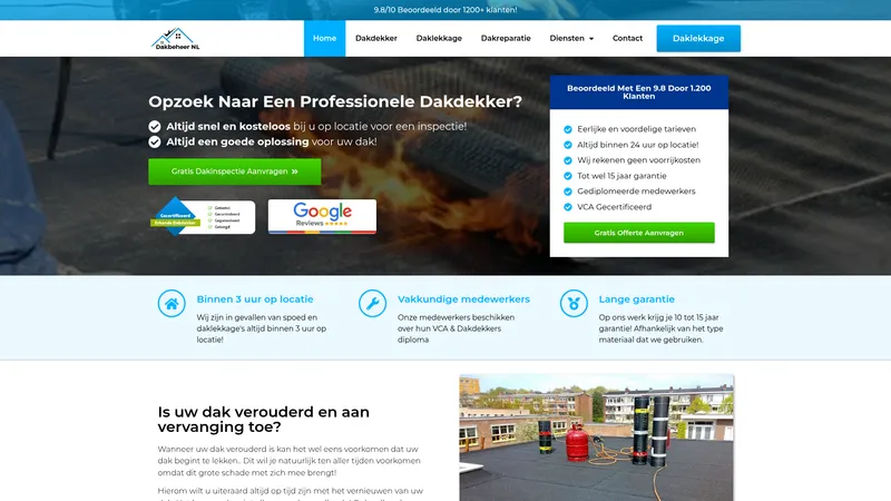 Website van Dakbeheer NL B.V