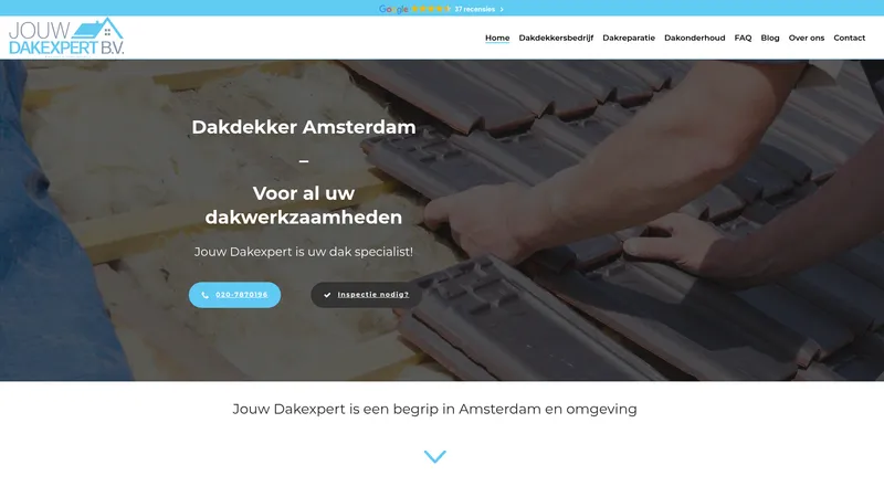 Website van Dakdekker Dijkstra