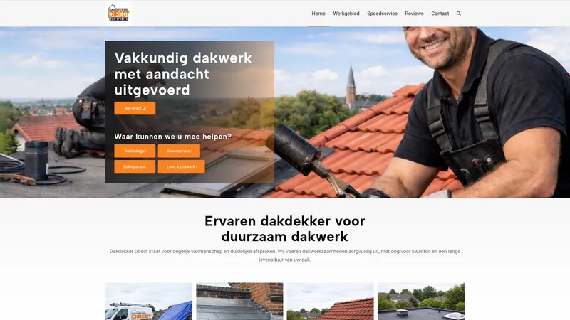 Website van Dakdekker Direct
