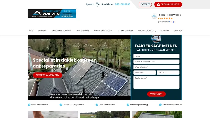 Website van Dakdekker Doetinchem