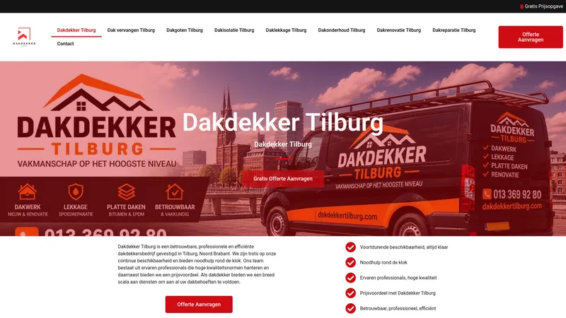 Website van Dakdekker Tilburg