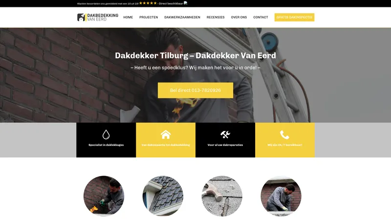 Website van Dakdekker Van Eerd