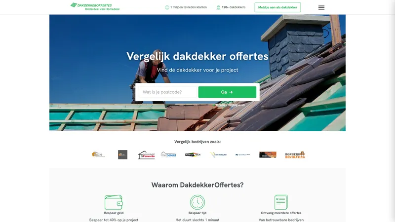 Website van DakdekkerOffertes