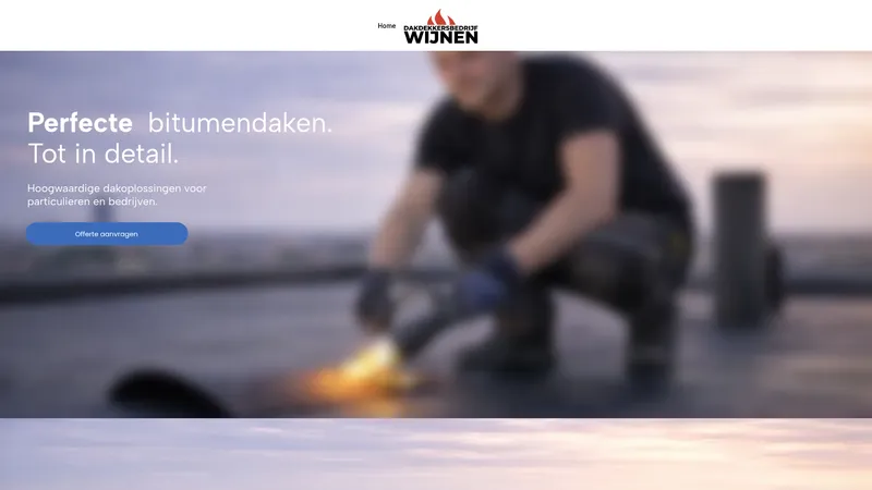Website van Dakdekkersbedrijf Wijnen