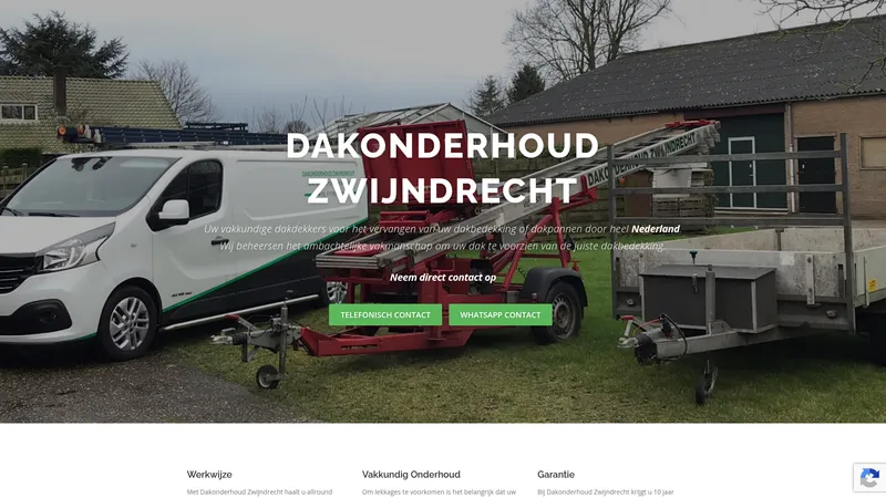 Website van Dakonderhoud Zwijndrecht