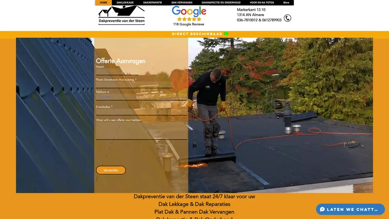 Website van DakpreventievdSteen