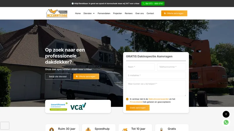 Website van Daktechniek Accuratesse