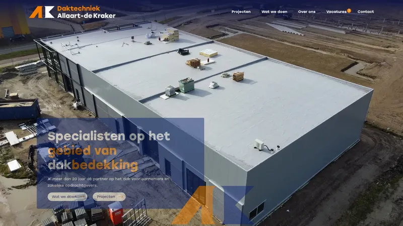 Website van Daktechniek Allaart-de Kraker
