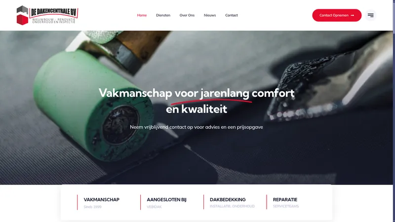 Website van de Dakencentrale b.v.