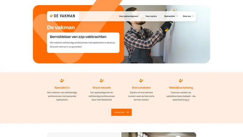 Website van De Vakman