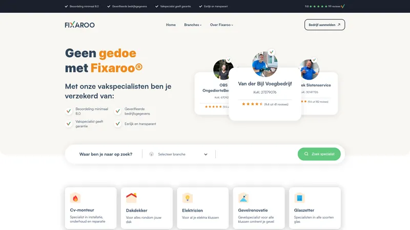 Website van Fixaroo