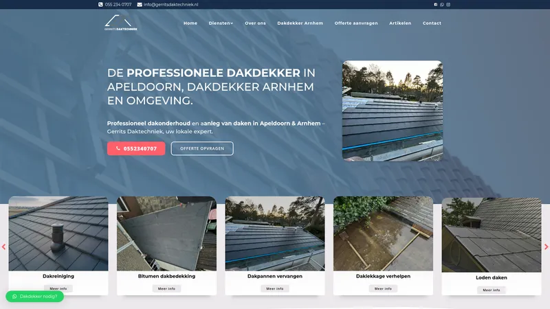 Website van Gerrits Daktechniek