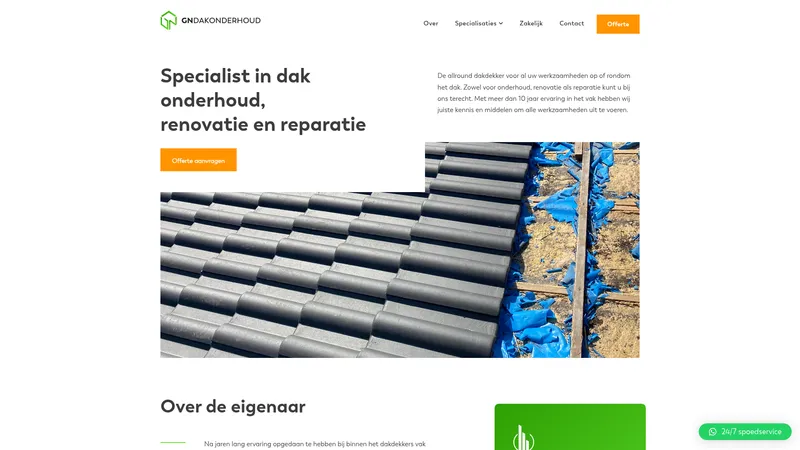 Website van GN Dakonderhoud