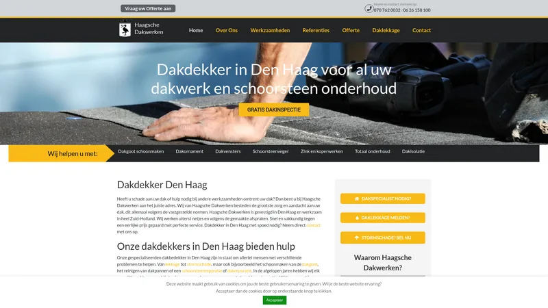Website van Haagschedakwerken