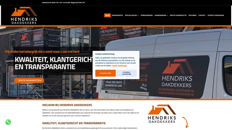 Website van Hendriks Dakdekkers
