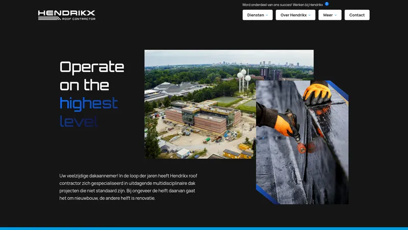 Website van Hendrikx Roof Contractor