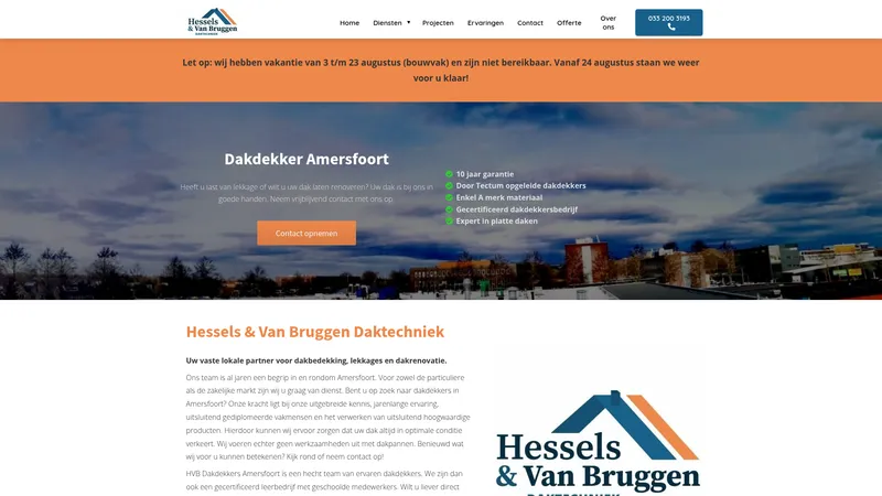 Website van Hessels & Van Bruggen