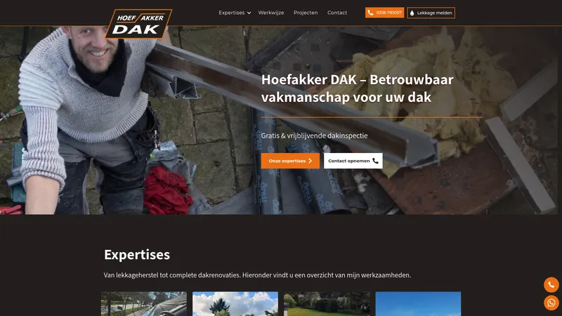 Website van Hoefakkerdak