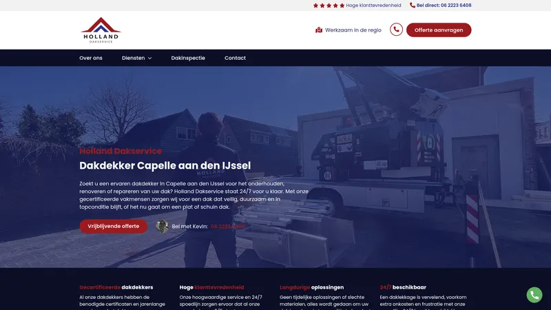 Website van Holland Dakservice