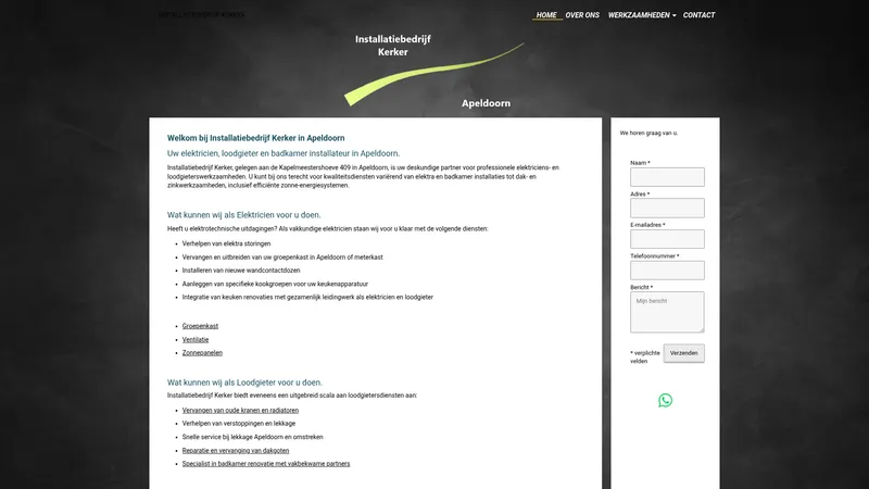 Website van Installatiebedrijf Kerker