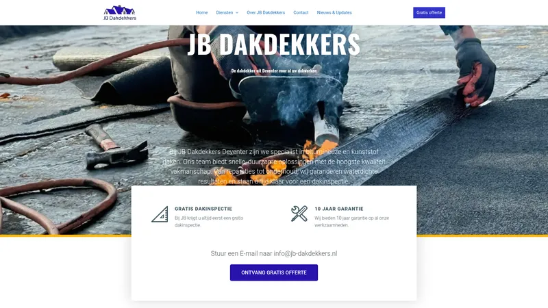 Website van JB Dakdekkers