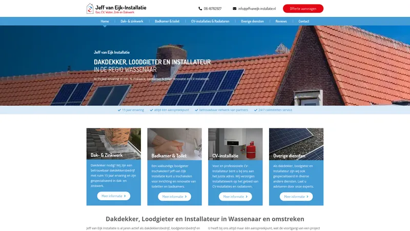Website van Jeff van Eijk - Installatie