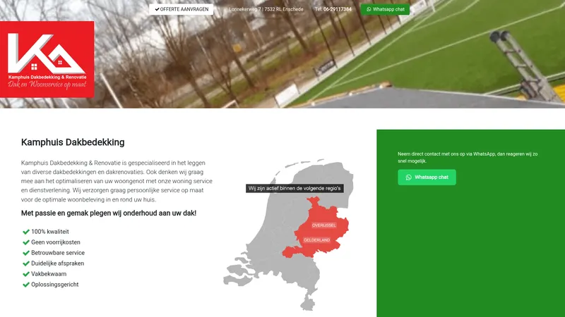 Website van Kamphuis Dakbedekking