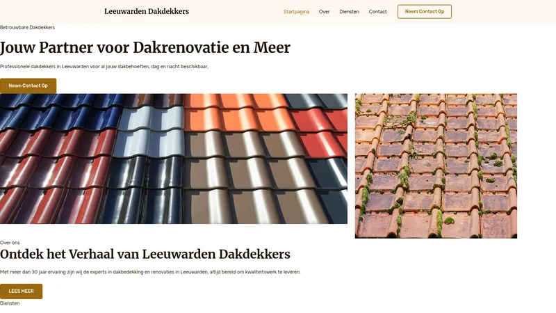 Website van Leeuwarden Dakdekkers