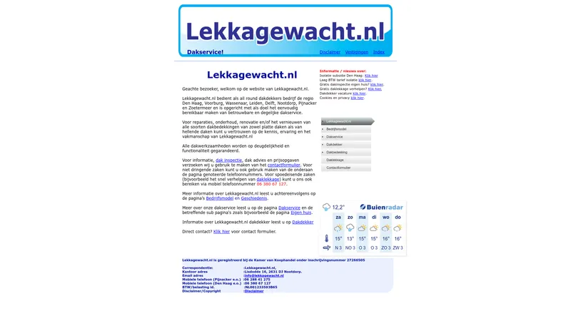 Website van Lekkagewacht