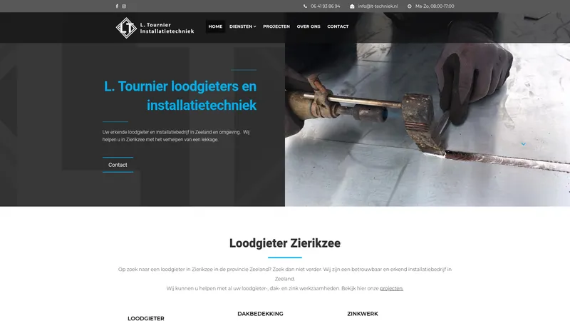 Website van LT Installatietechniek