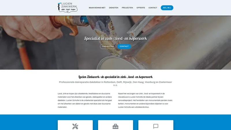 Website van Lucien Zinkwerk