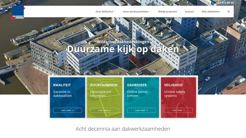 Website van M.C. Wildschut Dakbedekkingen BV