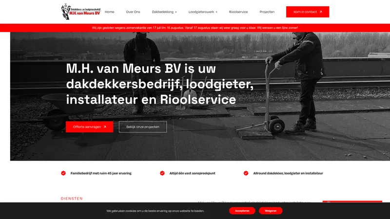 Website van M.H. van Meurs en Zn