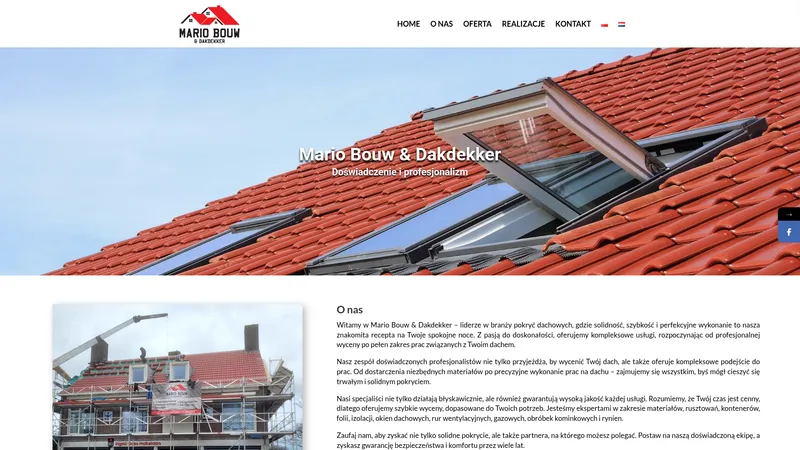 Website van Mario Bouw & Dakdekker
