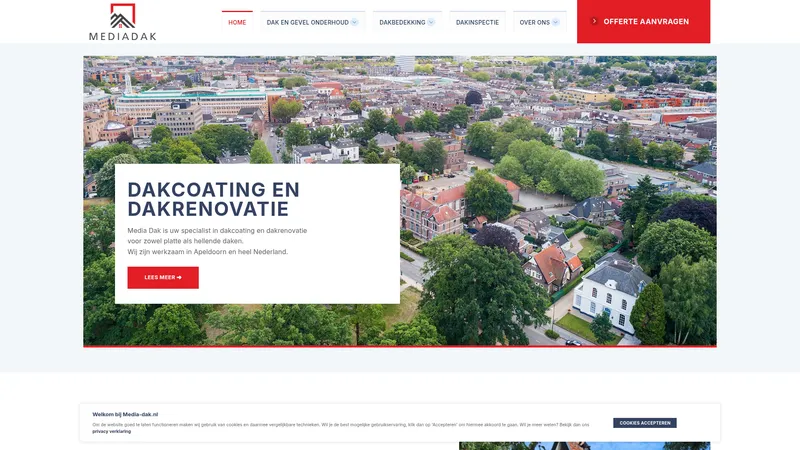 Website van Media Dak