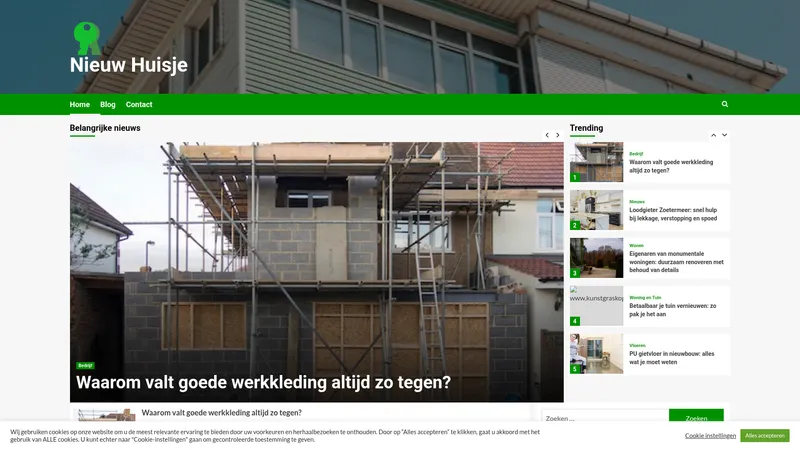 Website van Nieuw Huisje