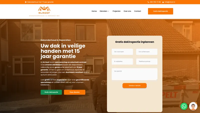 Website van NL Roof