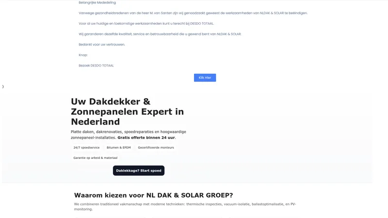 Website van nldak b.v.
