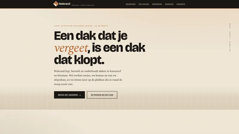 Website van Nokrand Dakwerken