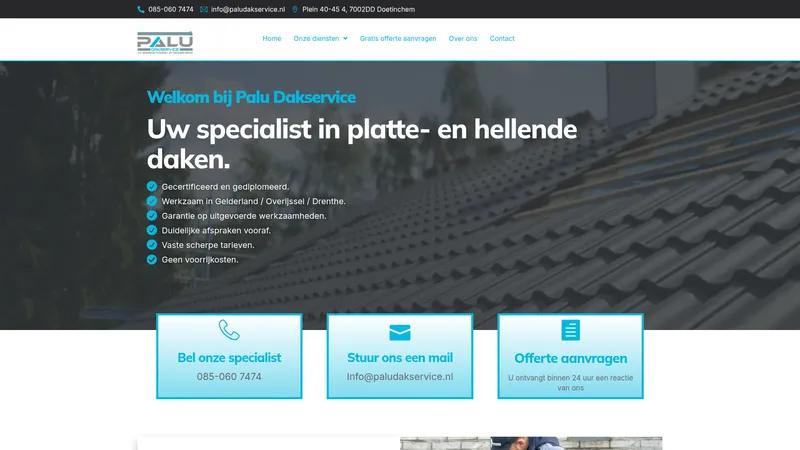 Website van Palu dakservice