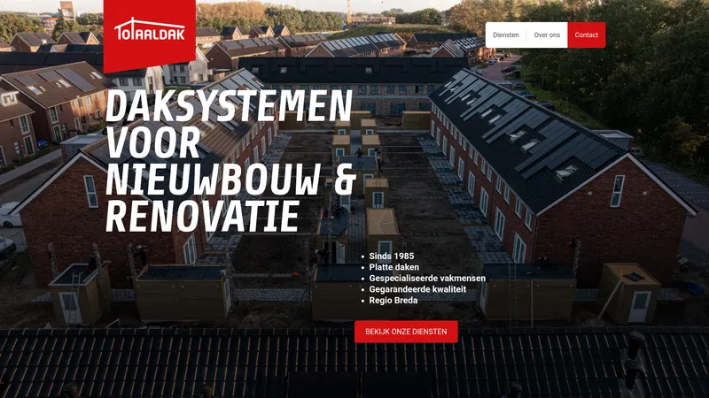 Website van Prefab Daksystemen BV