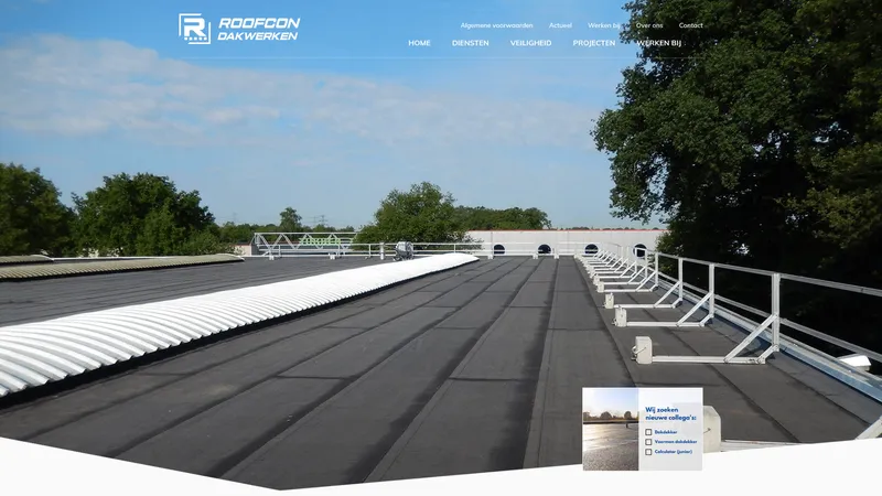 Website van Roofcon Dakwerken